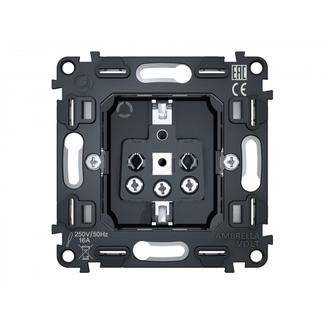 VM141 Механизм электрической розетки 16A-250V с/з на винтовых зажимах QUANT Ambrella Volt