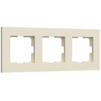 W0032962 Рамка на 3 поста Slab (айвори софт)