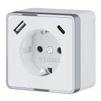 W5071701 Розетка с заземлением, шторками и USB тип A+C Gallant (белый) W5071701 Розетка с заземлением, шторками и USB тип A+C Gallant (белый)