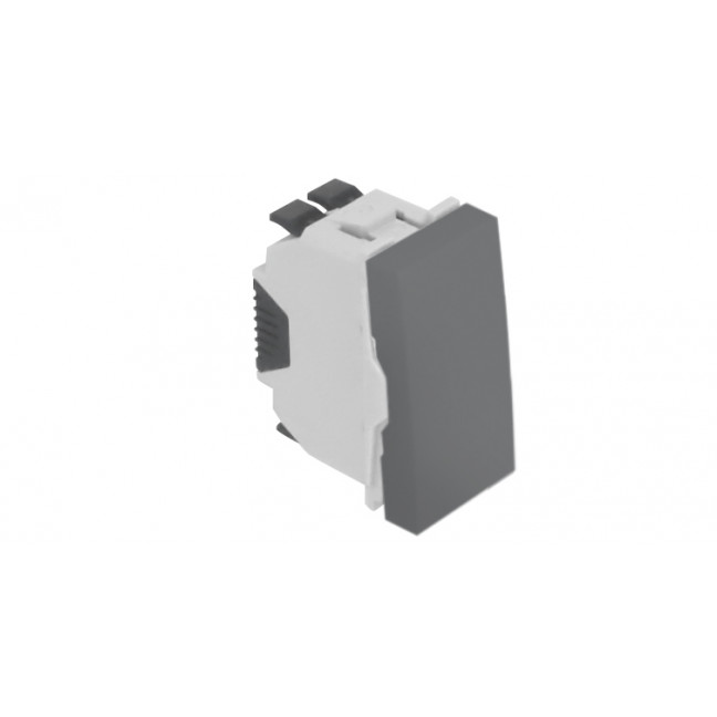 45010 SAL Одноклавишный выключатель Efapel Quadro 45 - 1 модуль, алюминий
