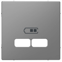 Центральная накладка для USB механизма Schneider Electric Merten D-Life, 2,1А, нерж. сталь