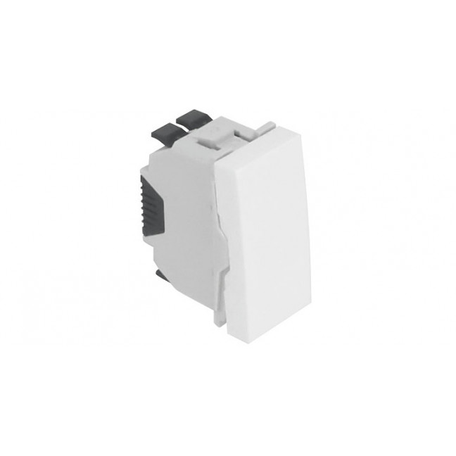 45010 SBM Одноклавишный выключатель Efapel Quadro 45 - 1 модуль, матовый белый