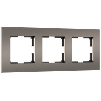 W0032963 Рамка на 3 поста Slab (бронза софт)