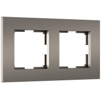 W0022963 Рамка на 2 поста Slab (бронза софт)