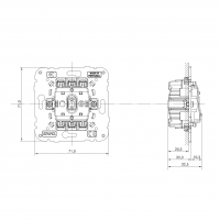21065 Механизм двухклавишного выключателя (20 А), Efapel