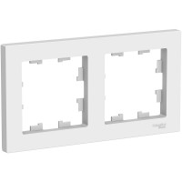 ATN000102 2-постовая рамка Schneider Electric AtlasDesign, универсальная, белый