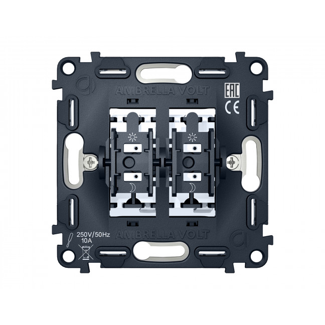 VM115 Механизм 2-клавишного выключателя 10A-250V QUANT Ambrella Volt