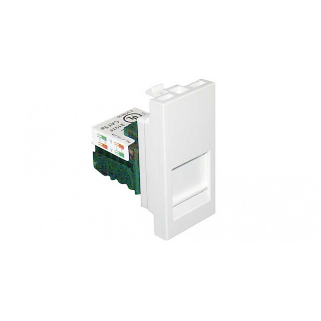 45975 SBM Адаптер С RJ45 КАТ 5Е UTP Efapel Quadro 45 - 1 модуль, матовый белый