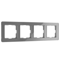 W0042704 Рамка на 4 поста Acrylic (графит)