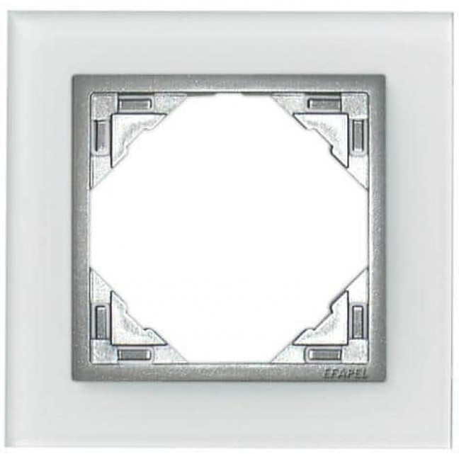 90910 TCA Одиночная рамка, стекло / алюминий, Efapel
