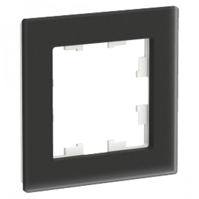 ATN331001 Рамка 1-постовая Schneider Electric AtlasDesign Nature, матовое органическое стекло черное