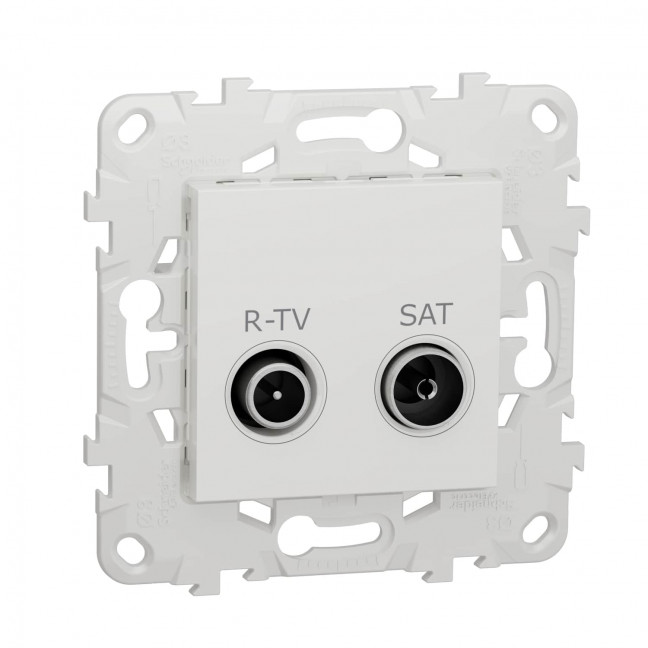 NU545518 Механизм розетки R-TV / SAT Schneider Electric Unica Studio / Pure, оконечная, белый