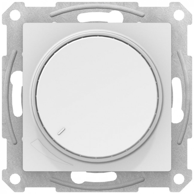 ATN000136 Светорегулятор (диммер) поворотно-нажимной Schneider Electric AtlasDesign, 630Вт, мех., белый