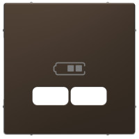 Центральная накладка для USB механизма Schneider Electric Merten D-Life, 2,1А, мокко