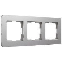 W0032606 Рамка на 3 поста Platinum (алюминий)