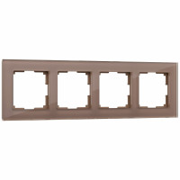 W0041142 Рамка на 4 поста Favorit (латте, стекло)