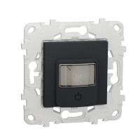 NU552554 Механизм LED датчик движения с выключателем Schneider Electric Unica Studio / Pure, 10 А, антрацит