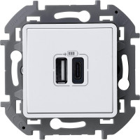 Зарядное устройство с двумя USB-разьемами A-C 240 В / 5 В, 3000 мА, Legrand Inspiria (белый) 673760