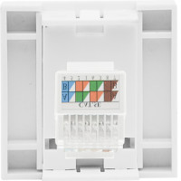 Розетка DEC RJ45 UTP кат.5e, 2мод., бел. (45х45мм), серия (тип) DEC