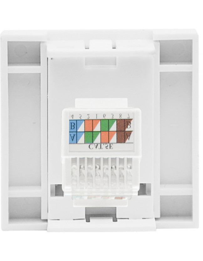 Розетка DEC RJ45 UTP кат.5e, 2мод., бел. (45х45мм), серия (тип) DEC