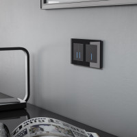 Сенсорный выключатель одноклавишный Умный дом (черный) W4510608