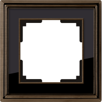 Рамка на 1 пост (бронза/черный) WL17-Frame-01