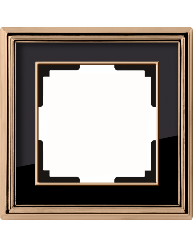 Рамка на 1 пост (золото/черный) WL17-Frame-01
