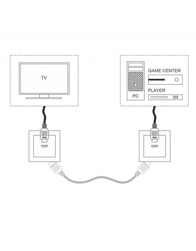 Розетка HDMI (черный матовый) WL08-60-11
